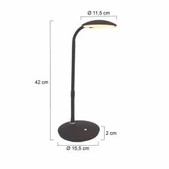 Steinhauer Zenith Tischleuchte LED Schwarz, 1-flammig -Bürolampen Verkäufe steinhauer zenith tischleuchte 1470zw 6
