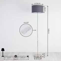 Hofstein Stenninge Stehleuchte Nickel-Matt, 1-flammig -Bürolampen Verkäufe stenninge stehleuchte h3421031 3