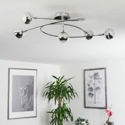 Hofstein Straumnes Deckenleuchte LED Chrom, 5-flammig -Bürolampen Verkäufe straumnes deckenleuchte h3436547 11