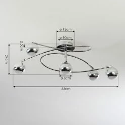 Hofstein Straumnes Deckenleuchte LED Chrom, 5-flammig -Bürolampen Verkäufe straumnes deckenleuchte h3436547 3
