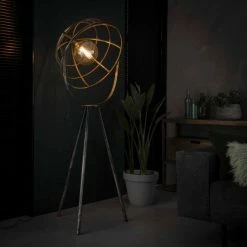 Hofstein SUITENPOOST Stehleuchte Schwarz, Grau, 1-flammig