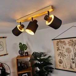 Hofstein Sumlili Deckenleuchte Schwarz, Naturfarben, 3-flammig -Bürolampen Verkäufe sumlili deckenleuchte h3434024 6