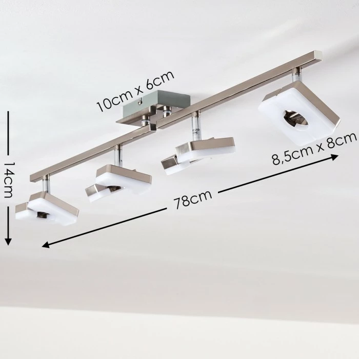 Hofstein Sumoas Deckenspot LED Nickel-Matt, 4-flammig 2 Hofstein Sumoas Deckenspot LED Nickel-Matt, 4-flammig – Bild 2