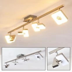 Hofstein Sumoas Deckenspot LED Nickel-Matt, 4-flammig 41 Hofstein Sumoas Deckenspot LED Nickel-Matt, 4-flammig -Bürolampen Verkäufe sumoas deckenspot h3010037 do5 20