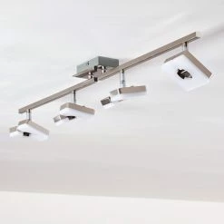 Hofstein Sumoas Deckenspot LED Nickel-Matt, 4-flammig 26 Hofstein Sumoas Deckenspot LED Nickel-Matt, 4-flammig -Bürolampen Verkäufe sumoas deckenspot h3010037 do5 5