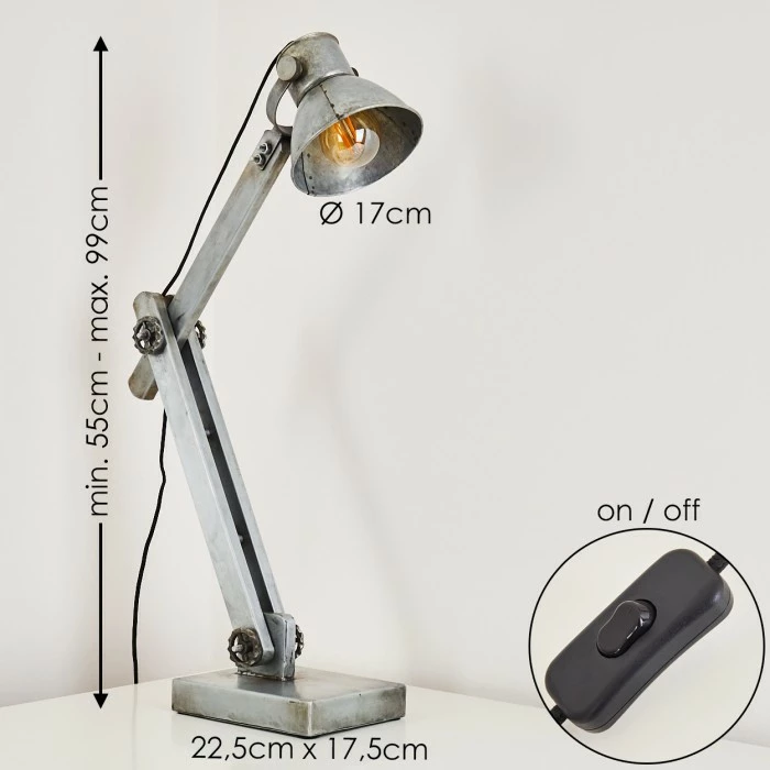 Hofstein Svanfolk Tischleuchte Grau, Rostfarben, 1-flammig 2 Hofstein Svanfolk Tischleuchte Grau, Rostfarben, 1-flammig – Bild 2
