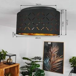 Hofstein Tallaboa Deckenleuchte Schwarz, 2-flammig -Bürolampen Verkäufe tallaboa deckenleuchte h3434208 3