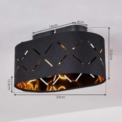 Hofstein Tallaboa Deckenleuchte LED Schwarz, 1-flammig -Bürolampen Verkäufe tallaboa deckenleuchte h3437353 3