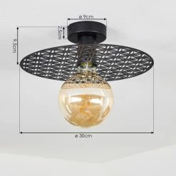 Hofstein Tebabui Deckenleuchte Schwarz, 1-flammig -Bürolampen Verkäufe tebabui deckenleuchte h3410462 3