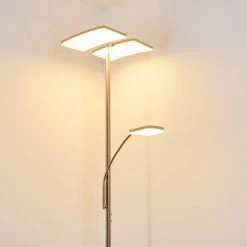 Hofstein Thyolo Deckenfluter LED Stahl gebürstet, 2-flammig -Bürolampen Verkäufe thyolo deckenfluter h3166215 do1 15