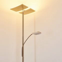 Hofstein Thyolo Deckenfluter LED Stahl gebürstet, 2-flammig -Bürolampen Verkäufe thyolo deckenfluter h3166215 do1 18