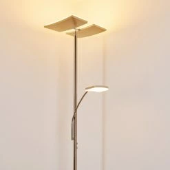 Hofstein Thyolo Deckenfluter LED Stahl gebürstet, 2-flammig -Bürolampen Verkäufe thyolo deckenfluter h3166215 do1 2