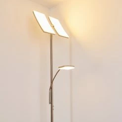 Hofstein Thyolo Deckenfluter LED Stahl gebürstet, 2-flammig -Bürolampen Verkäufe thyolo deckenfluter h3166215 do1 5