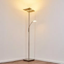 Hofstein Thyolo Deckenfluter LED Stahl gebürstet, 2-flammig -Bürolampen Verkäufe thyolo deckenfluter h3166215 do1 8