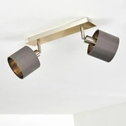 Hofstein Tibro Deckenleuchte Nickel-Matt, Messing, 2-flammig -Bürolampen Verkäufe tibro deckenleuchte h3357996 5