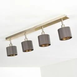 Hofstein Tibro Deckenleuchte Nickel-Matt, Messing, 4-flammig -Bürolampen Verkäufe tibro deckenleuchte h3358030 18