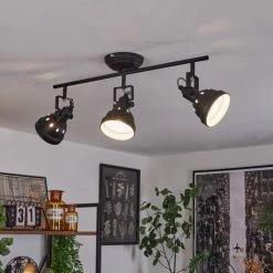 Hofstein Tita Deckenleuchte Schwarz, 3-flammig