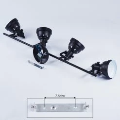 Hofstein Tita Deckenleuchte Chrom, Schwarz, 4-flammig -Bürolampen Verkäufe tita deckenleuchte h3017555 4