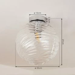 Hofstein Tomboul Deckenleuchte Chrom, 1-flammig -Bürolampen Verkäufe tomboul deckenleuchte h3433683 3