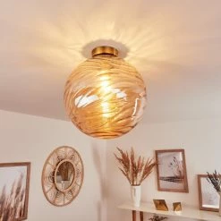 Hofstein Tomboul Deckenleuchte Gold, 1-flammig