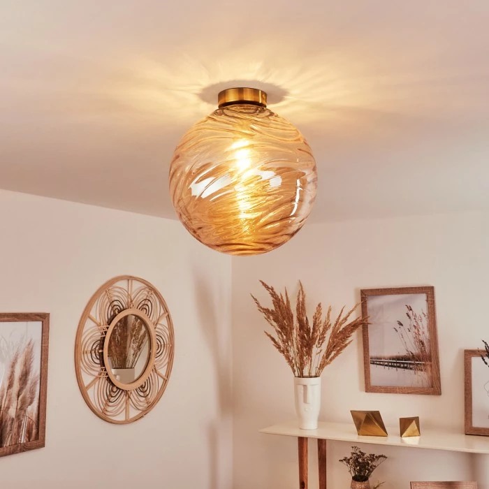 Hofstein Tomboul Deckenleuchte Gold, 1-flammig 9 Hofstein Tomboul Deckenleuchte Gold, 1-flammig – Bild 9