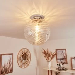 Hofstein Tomboul Deckenleuchte Chrom, 1-flammig