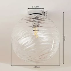 Hofstein Tomboul Deckenleuchte Chrom, 1-flammig -Bürolampen Verkäufe tomboul deckenleuchte h3433713 3