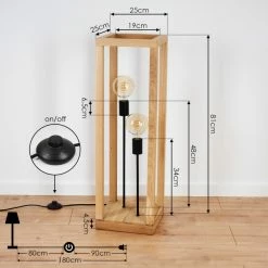 Hofstein Torreglia Stehleuchte Schwarz, Braun, 2-flammig -Bürolampen Verkäufe torreglia stehleuchte h3431528 3
