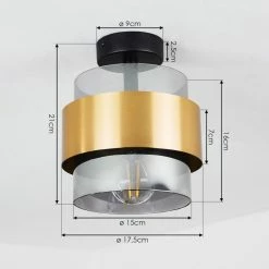 Hofstein Traak Deckenleuchte Schwarz, 1-flammig -Bürolampen Verkäufe traak deckenleuchte h3431931 3