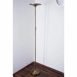 Trio Leuchten ARANGO Stehleuchte LED Messing, 1-flammig -Bürolampen Verkäufe trio leuchten arango stehleuchte 429110104 do1 3