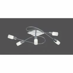 Trio Leuchten CLAPTON Deckenleuchte LED Aluminium, Edelstahl, 5-flammig