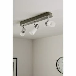 Trio Leuchten CLAPTON Deckenleuchte LED Chrom, Aluminium, Edelstahl, 3-flammig -Bürolampen Verkäufe trio leuchten clapton deckenleuchte 821410305 do1 2