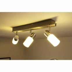 Trio Leuchten CLAPTON Deckenleuchte LED Chrom, Aluminium, Edelstahl, 3-flammig -Bürolampen Verkäufe trio leuchten clapton deckenleuchte 821410305 do1 4