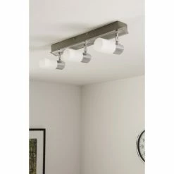 Trio Leuchten CLAPTON Deckenleuchte LED Chrom, Aluminium, Edelstahl, 3-flammig -Bürolampen Verkäufe trio leuchten clapton deckenleuchte 821410305 do1 9