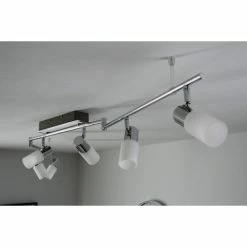 Trio Leuchten CLAPTON Deckenleuchte LED Chrom, Aluminium, Edelstahl, 6-flammig -Bürolampen Verkäufe trio leuchten clapton deckenleuchte 821410605 do1 10