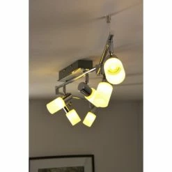 Trio Leuchten CLAPTON Deckenleuchte LED Chrom, Aluminium, Edelstahl, 6-flammig -Bürolampen Verkäufe trio leuchten clapton deckenleuchte 821410605 do1 5