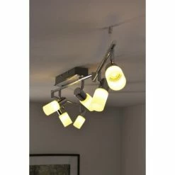 Trio Leuchten CLAPTON Deckenleuchte LED Chrom, Aluminium, Edelstahl, 6-flammig -Bürolampen Verkäufe trio leuchten clapton deckenleuchte 821410605 do1 7