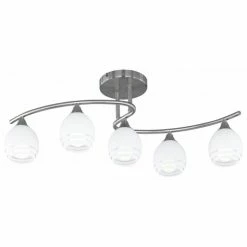 Trio Leuchten CURVA Deckenleuchte Nickel-Matt, Chrom, 5-flammig