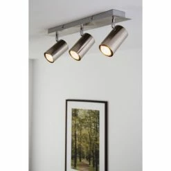 Trio Leuchten MARLEY Deckenleuchte Nickel-Matt, Edelstahl, 3-flammig -Bürolampen Verkäufe trio leuchten marley deckenleuchte 802400307 do1 8