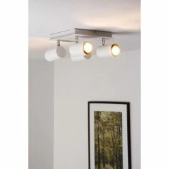 Trio Leuchten MARLEY Deckenleuchte Weiß, 4-flammig -Bürolampen Verkäufe trio leuchten marley deckenleuchte 802430401 do1 10