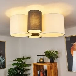 Hofstein Trisett Deckenleuchte Schwarz, Grau, Weiß, 4-flammig 18 Hofstein Trisett Deckenleuchte Schwarz, Grau, Weiß, 4-flammig -Bürolampen Verkäufe trisett deckenleuchte h3388150 6