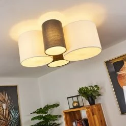 Hofstein Trisett Deckenleuchte Schwarz, Grau, Weiß, 4-flammig 20 Hofstein Trisett Deckenleuchte Schwarz, Grau, Weiß, 4-flammig -Bürolampen Verkäufe trisett deckenleuchte h3388150 8