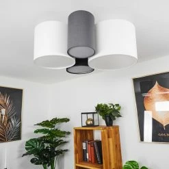 Hofstein Trisett Deckenleuchte Schwarz, Grau, Weiß, 4-flammig 21 Hofstein Trisett Deckenleuchte Schwarz, Grau, Weiß, 4-flammig -Bürolampen Verkäufe trisett deckenleuchte h3388150 9