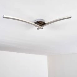 Hofstein Tusula Deckenleuchte LED Nickel-Matt, 2-flammig -Bürolampen Verkäufe tusula deckenleuchte h3274347 12