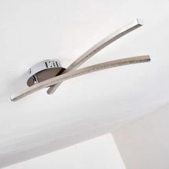 Hofstein Tusula Deckenleuchte LED Nickel-Matt, 2-flammig -Bürolampen Verkäufe tusula deckenleuchte h3274347 19