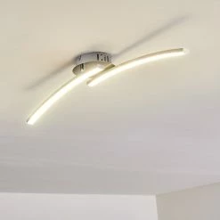 Hofstein Tusula Deckenleuchte LED Nickel-Matt, 2-flammig -Bürolampen Verkäufe tusula deckenleuchte h3274347 22