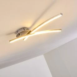 Hofstein Tusula Deckenleuchte LED Nickel-Matt, 2-flammig -Bürolampen Verkäufe tusula deckenleuchte h3274347 4