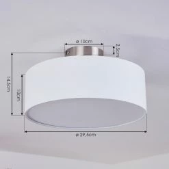 Hofstein Tveid Deckenleuchte Nickel-Matt, 2-flammig -Bürolampen Verkäufe tveid deckenleuchte h3433515 3