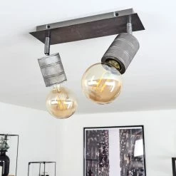 Hofstein Tyldom Deckenleuchte Grau, Silber, 2-flammig 24 Hofstein Tyldom Deckenleuchte Grau, Silber, 2-flammig -Bürolampen Verkäufe tyldom deckenleuchte h3422052 11