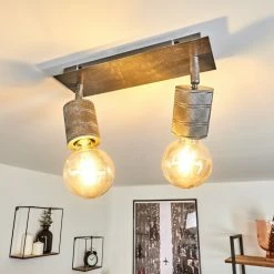 Hofstein Tyldom Deckenleuchte Grau, Silber, 2-flammig 19 Hofstein Tyldom Deckenleuchte Grau, Silber, 2-flammig -Bürolampen Verkäufe tyldom deckenleuchte h3422052 6